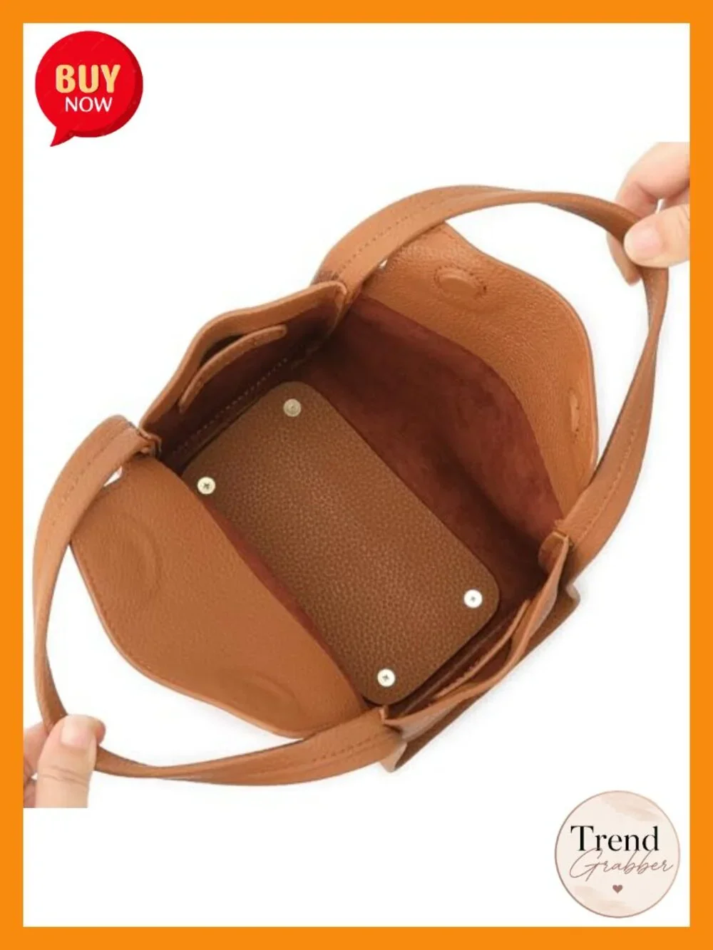Top Grain Leather Mini Tote Bag - Top Handle Shoulder Crossbody Purse